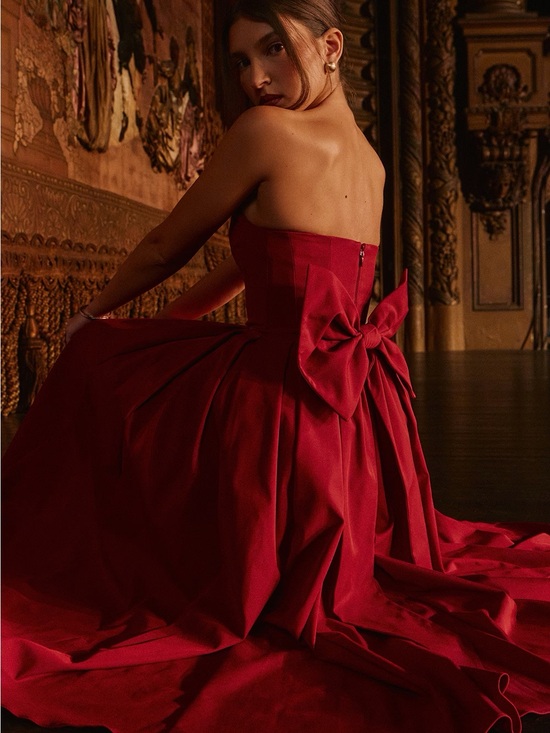 House of CB Dresses & Skirts - House of CB PANDORA Strapless Red Ball Gown with Back Bow